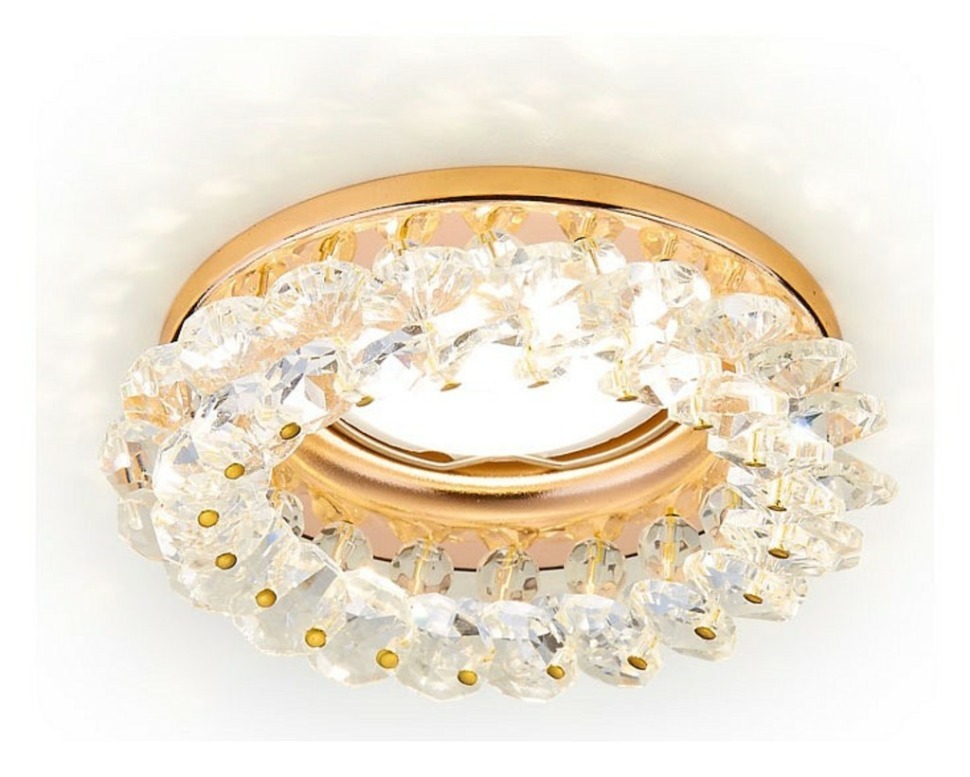 Фото Встраиваемый светильник Ambrella Light Crystal K206 K206 CL/G AMBR_K206_CL_G - интернет-магазин МегаТерем в Москве