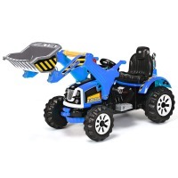 Детский электромобиль трактор на аккумуляторе 12V / синий (JS328A-BLUE)