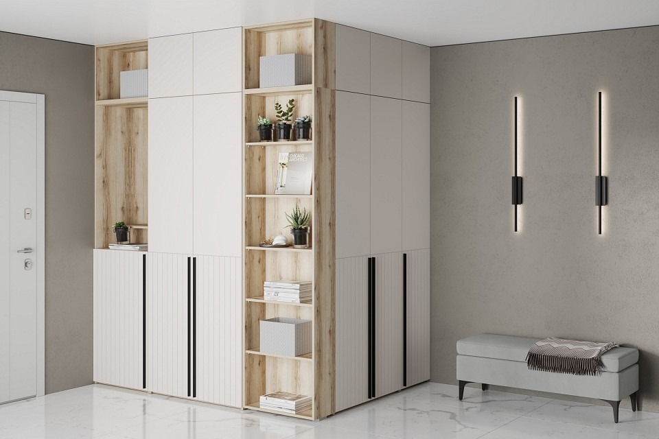 Фото Стенка для прихожей Арден SLV_Arden_system_2 - интернет-магазин МегаТерем в Москве