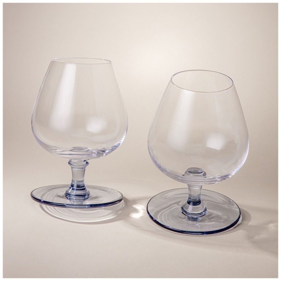 Фото Набор бокалов для коньяка из 2 шт crazy balance blue 600 мл Lefard (693-015) - интернет-магазин МегаТерем в Москве