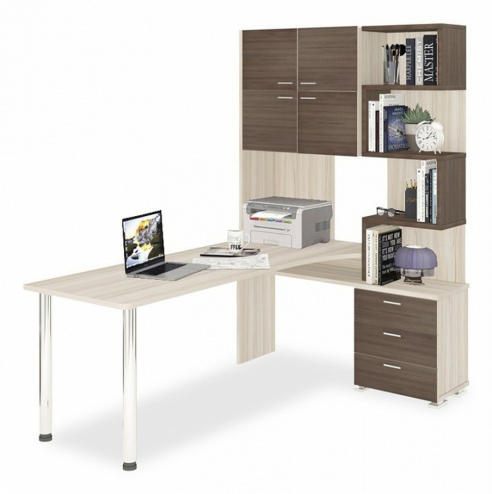 Фото Стол компьютерный Домино СР-500М/190 MER_SR-500M-190-KSHK-CH-PRAV - интернет-магазин МегаТерем в Москве