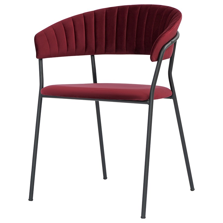 Фото Стул stefany, велюр, винный (75784) - интернет-магазин МегаТерем в Москве