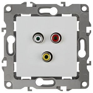 Фото Розетка RCA без рамки Эра Эра 12 12-3113-01 ER_B0027471 - интернет-магазин МегаТерем в Москве