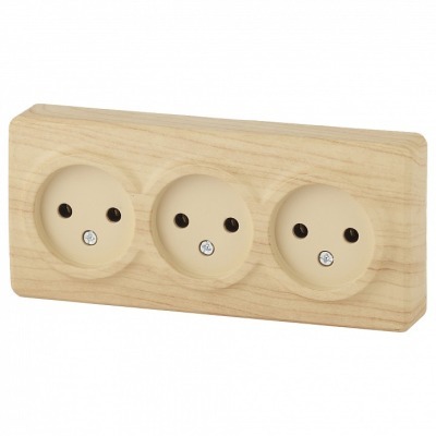 Розетка тройная без заземле...