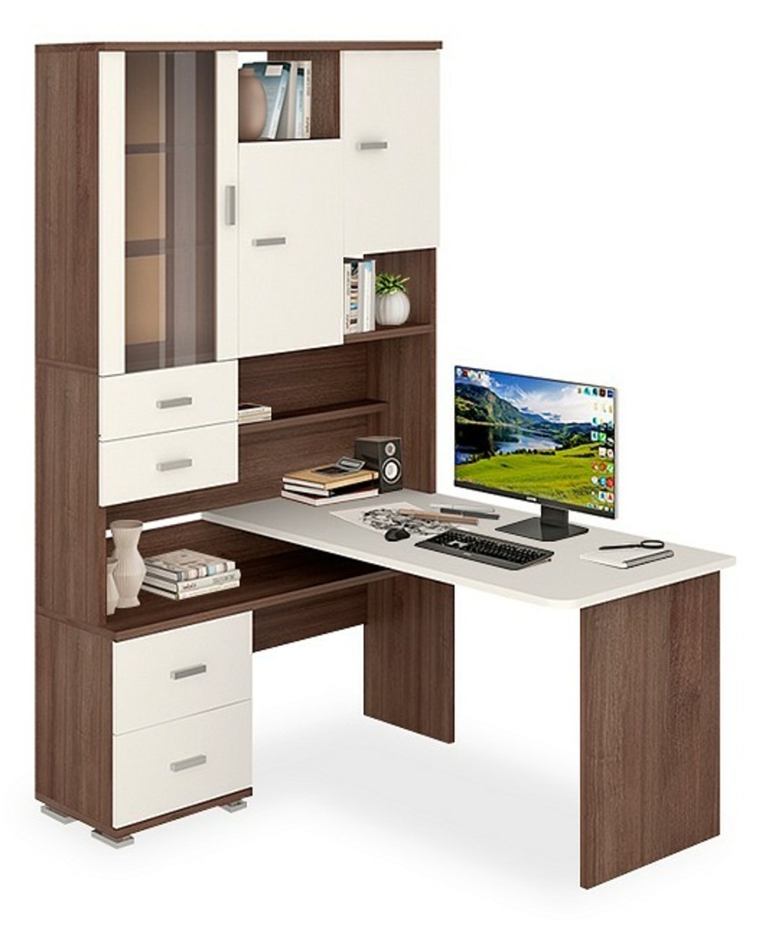 Фото Стол компьютерный Домино СР-620/140 MER_SR-620-140_SHBEBE-LEV - интернет-магазин МегаТерем в Москве