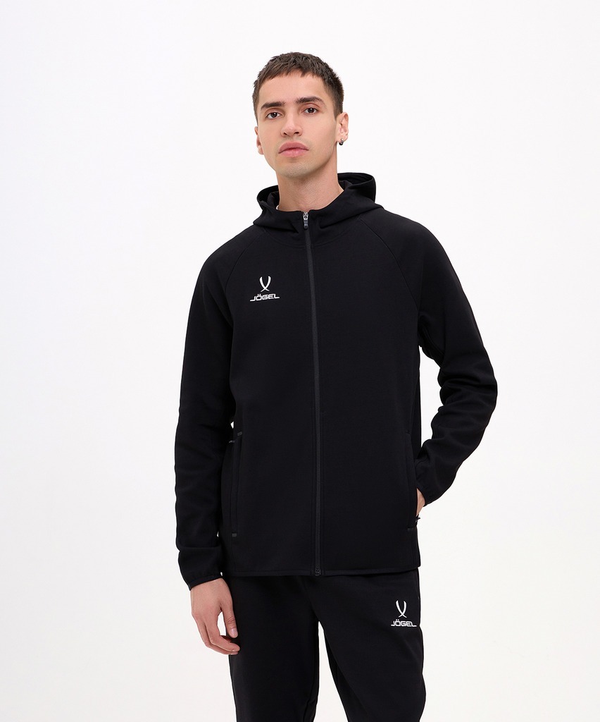 Фото Худи на молнии JOGEL ESSENTIAL Athlete Hooded FZ Jacket, черный (2114045) - интернет-магазин МегаТерем в Москве