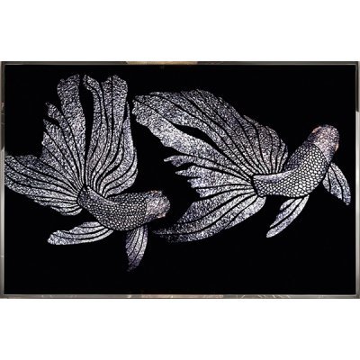 Картина Рыбы с кристаллами ...