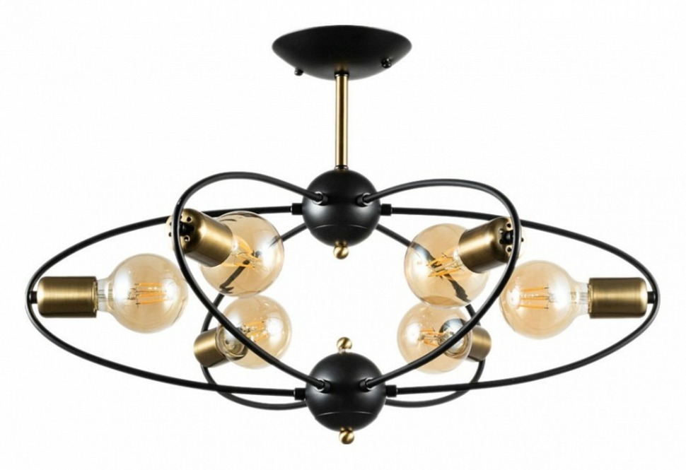 Фото Люстра на штанге Arte Lamp Glasgow A1963PL-6BK AR_A1963PL-6BK - интернет-магазин МегаТерем в Москве