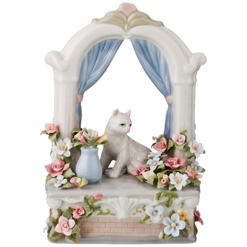 Фото Статуэтка кошка на окне 12*6.5*14.5 см Lefard (461-270) - интернет-магазин МегаТерем в Москве