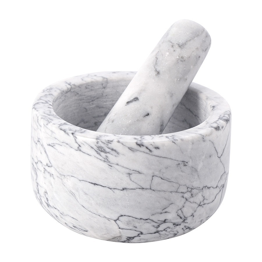Фото Ступка marm, 12,7х7,6 см, белый мрамор (79565) - интернет-магазин МегаТерем в Москве