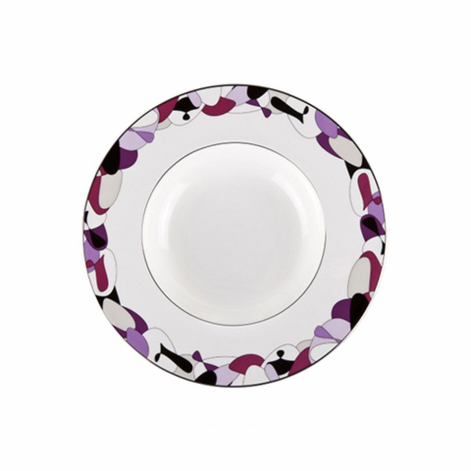 Фото Тарелка A2118157, 23 см, костяной фарфор, white, purple, MIKASA - интернет-магазин МегаТерем в Москве