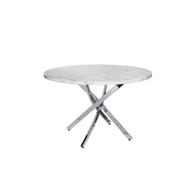 Стол обеденный круглый d110*76см ножки хром (TT-00010570)