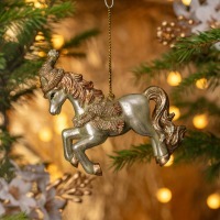 Елочное украшение "лошадка" 8х2,5х10 см Lefard (162-1322)