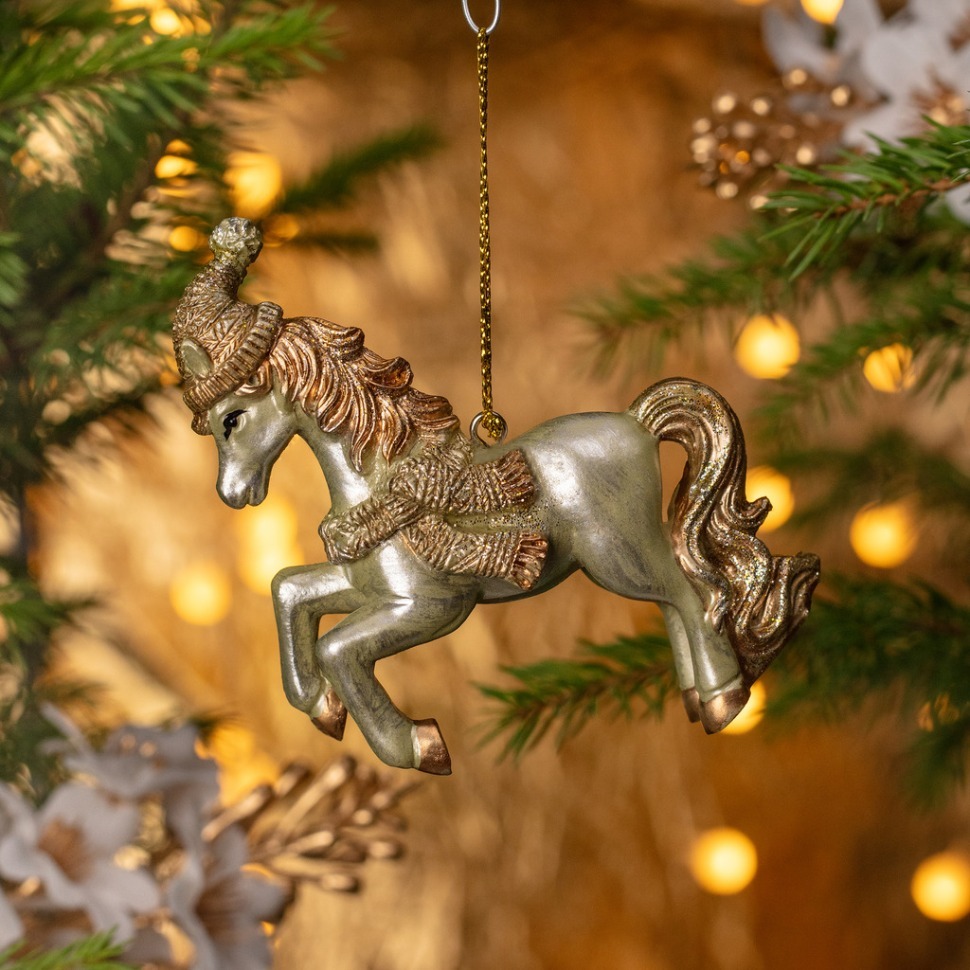 Фото Елочное украшение лошадка 8х2,5х10 см Lefard (162-1322) - интернет-магазин МегаТерем в Москве