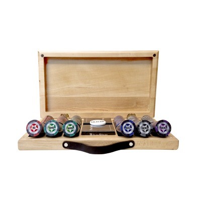 Набор для покера Black Stars на 300 фишек в кейсе из бука, Partida (64497)