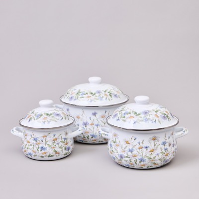 Набор кастрюль agness  эмал...