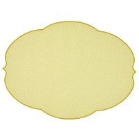 Салфетка подстановочная овальная flowers, 48,8х36 см, желтая (79120)
