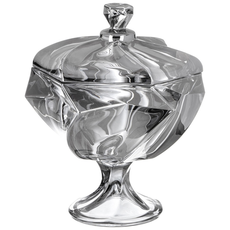 Фото Блюдо с крышкой на ножке bohema grey диаметр=17 см высота=21,5 см Lefard (195-226) - интернет-магазин МегаТерем в Москве