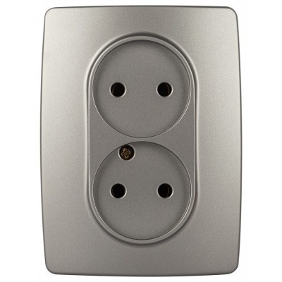 Розетка двойная без заземле...