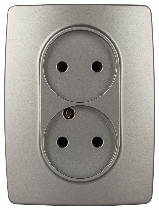 Фото Розетка двойная без заземления Эра Эра 12 12-2107-16 ER_B0065644 - интернет-магазин МегаТерем в Москве