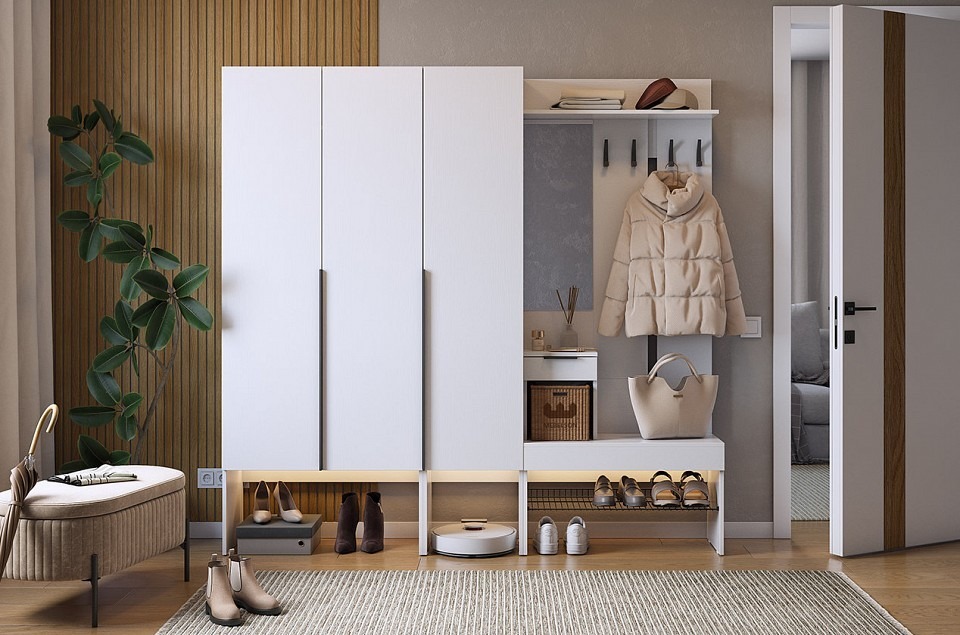 Фото Стенка для прихожей Баско К11 MBS_PK11Basko-2552 - интернет-магазин МегаТерем в Москве