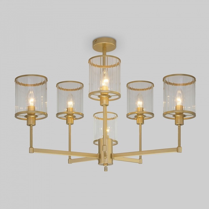 Фото Люстра на штанге Eurosvet Inari 60144/6 золото EV_a061942 - интернет-магазин МегаТерем в Москве