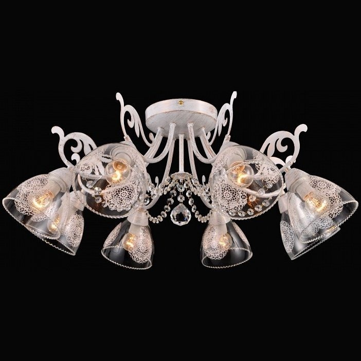 Фото Потолочная люстра Natali Kovaltseva Tulip TULIP 75054/8C IVORY - интернет-магазин МегаТерем в Москве