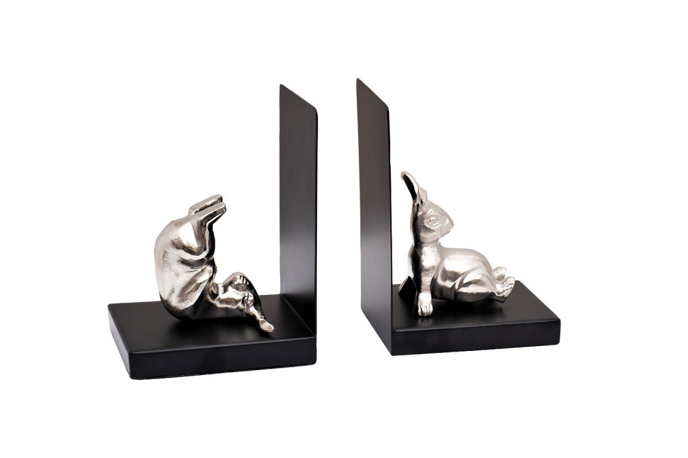 Держатель для книг Кролики цвет серебро (TT-00011174) Фото Держатель для книг Кролики цвет серебро (TT-00011174) - интернет-магазин МегаТерем в Москве