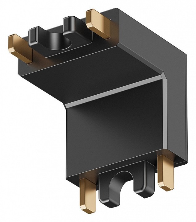 Фото Соединитель угловой внутренний для треков накладных Denkirs AIR BASE TR5212-BK DK_TR5212-BK - интернет-магазин МегаТерем в Москве