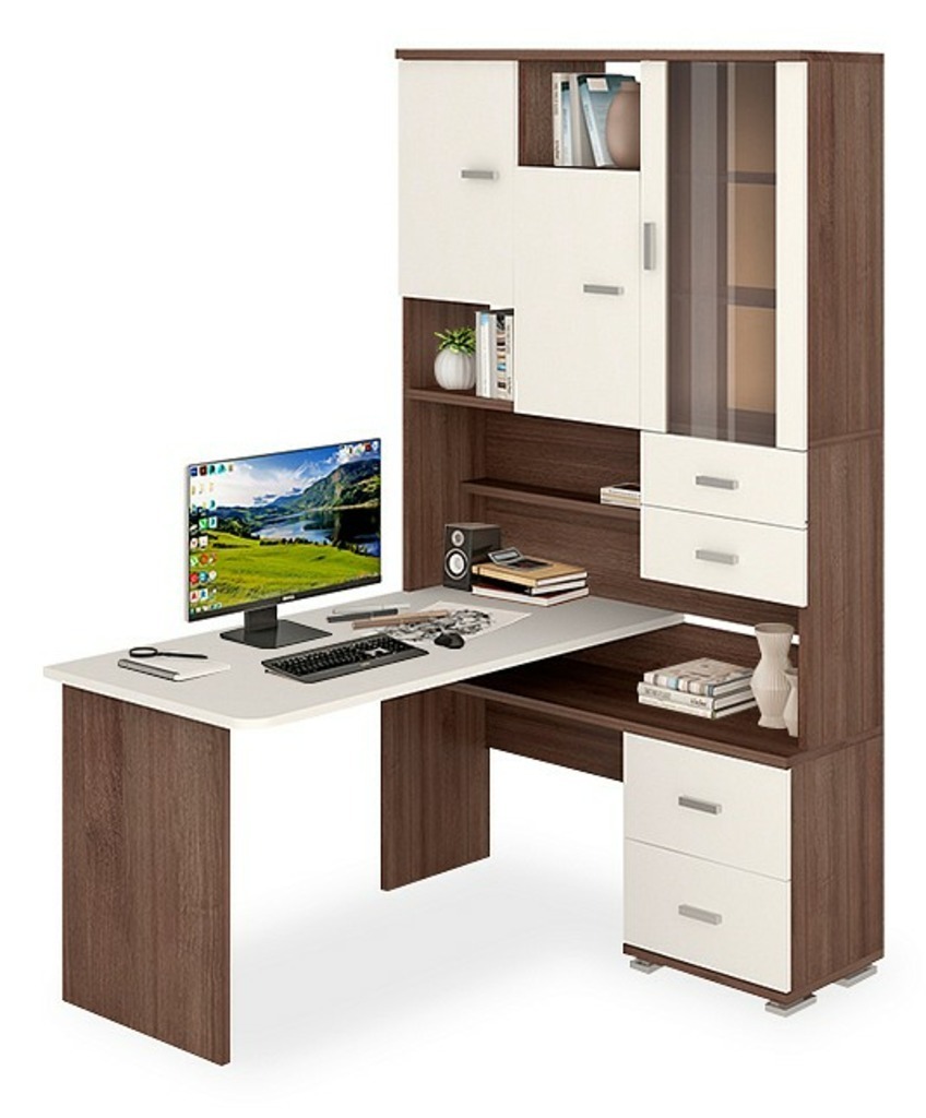 Фото Стол компьютерный Домино СР-620/140 MER_SR-620-140_SHBEBE-PRAV - интернет-магазин МегаТерем в Москве