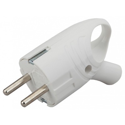 Вилка угловая с заземлением Эра  Vx4-W ER_B0039676