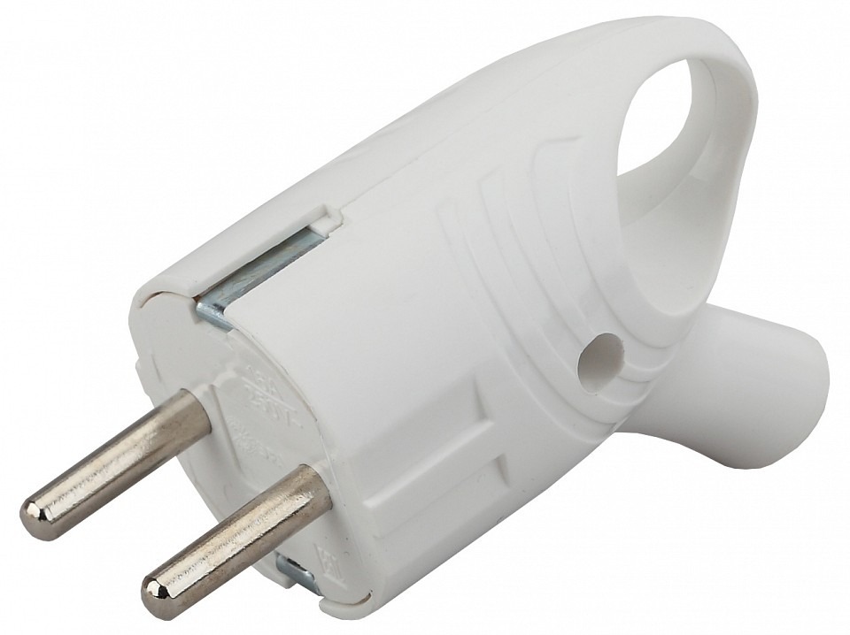 Фото Вилка угловая с заземлением Эра  Vx4-W ER_B0039676 - интернет-магазин МегаТерем в Москве