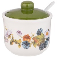 Сахарница с ложкой agness "урожай" 10*9 см 300 мл (358-2087) 