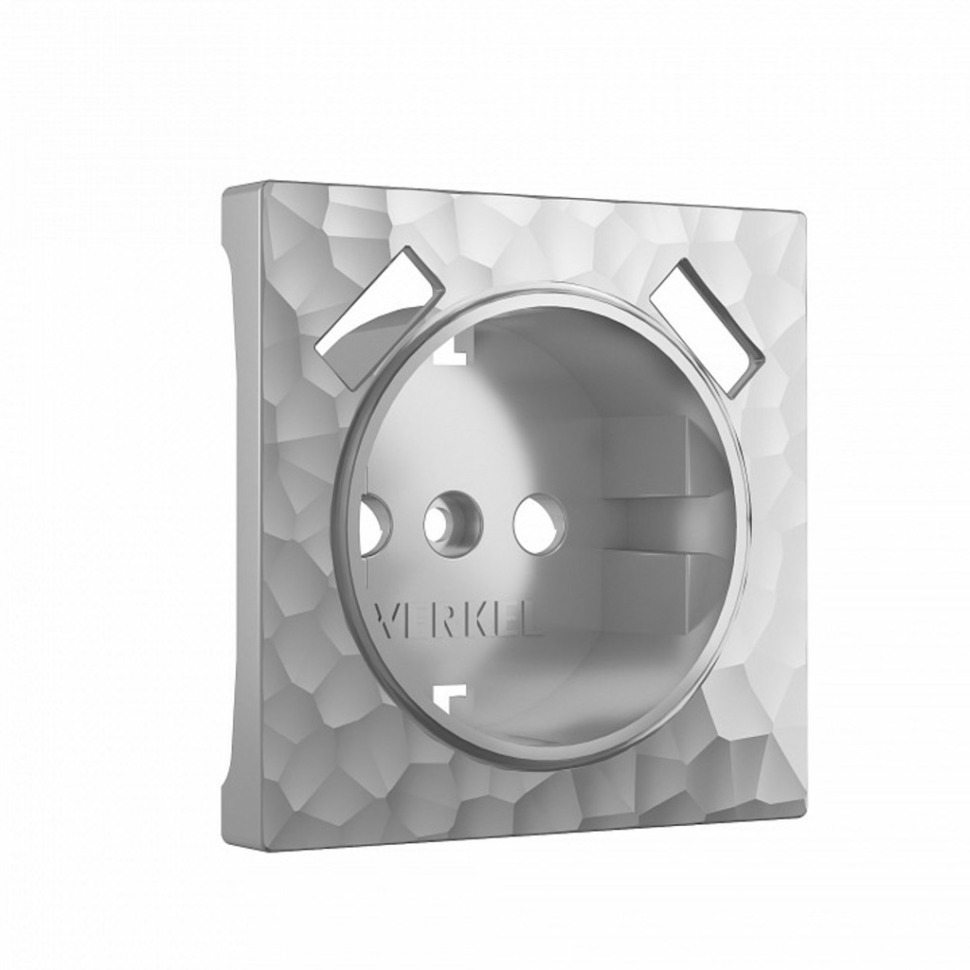 Фото Накладка для розетки с заземлением и 2хUSB Werkel Hammer серебряный W1279506 WRK_a052147 - интернет-магазин МегаТерем в Москве