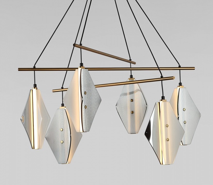 Фото Подвесная люстра Eurosvet  301054 LED латунь EV_a071576 - интернет-магазин МегаТерем в Москве