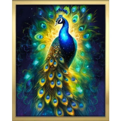 Картина ПАВЛИН с кристаллам...