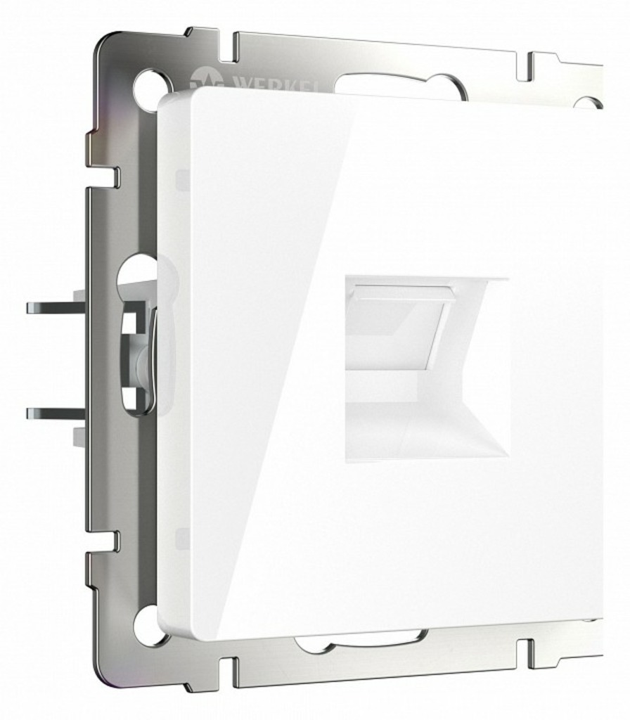 Фото Розетка телефонная RJ-11 без рамки Werkel белый W1182001 WRK_a051123 - интернет-магазин МегаТерем в Москве
