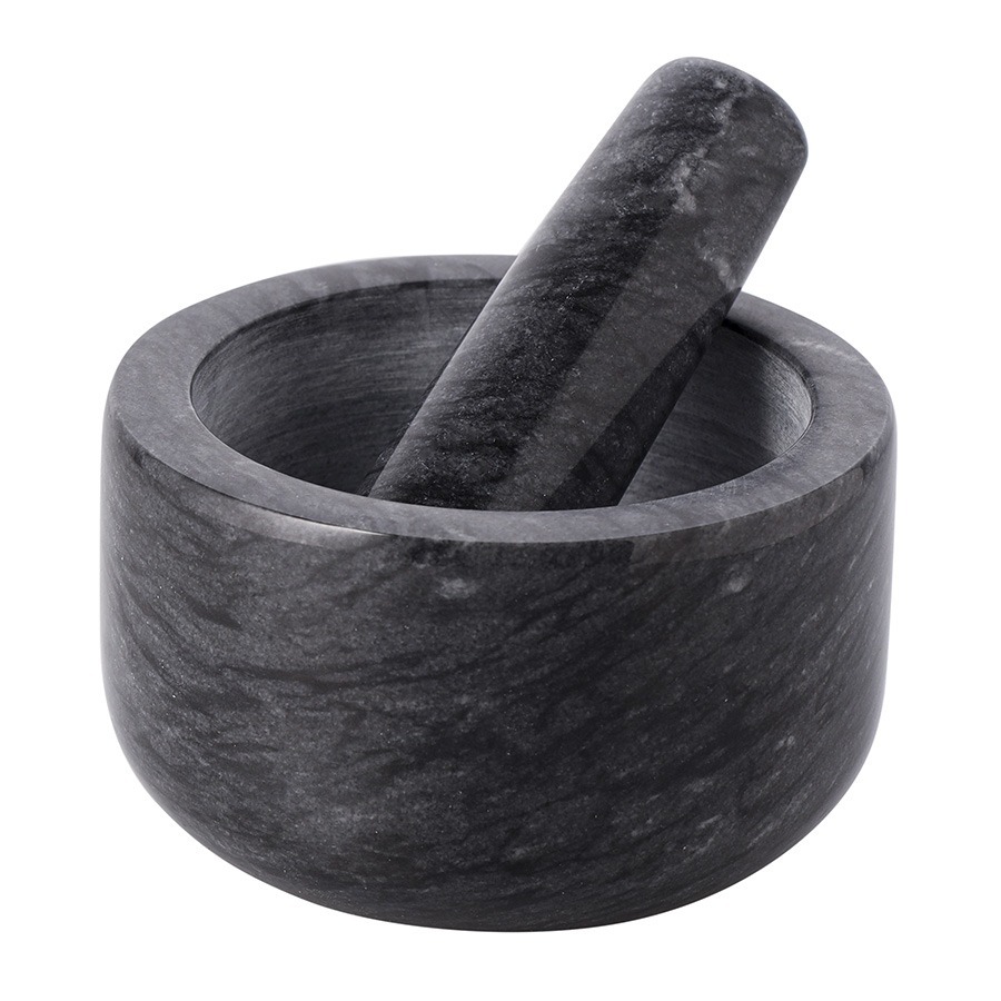 Фото Ступка marm, 12,7х7,6 см, черный мрамор (79566) - интернет-магазин МегаТерем в Москве
