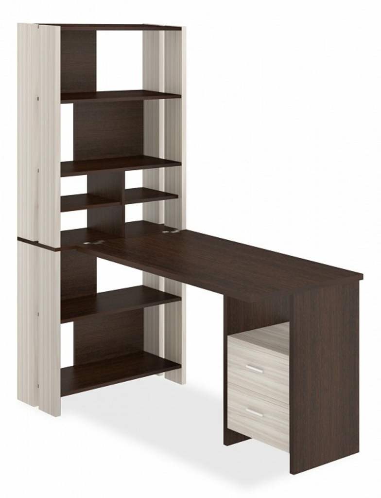 Фото Стол компьютерный Домино Лайт СТЛ-ОВХ+С120Прям MER_STL-OVH-S120Pryam_KV - интернет-магазин МегаТерем в Москве