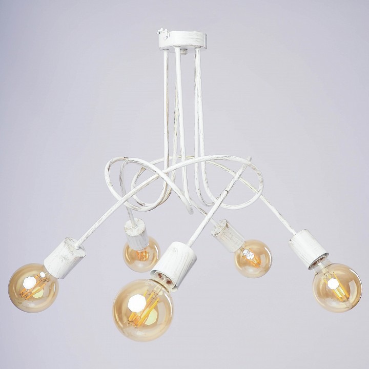 Фото Люстра на штанге ADILUX Tango White Patina 10125 ADL_10125 - интернет-магазин МегаТерем в Москве