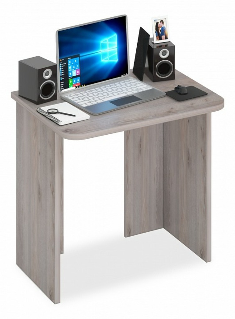 Фото Стол офисный Домино Lite СКЛ-Прям80Р MER_SKL-Pryam80R_N - интернет-магазин МегаТерем в Москве