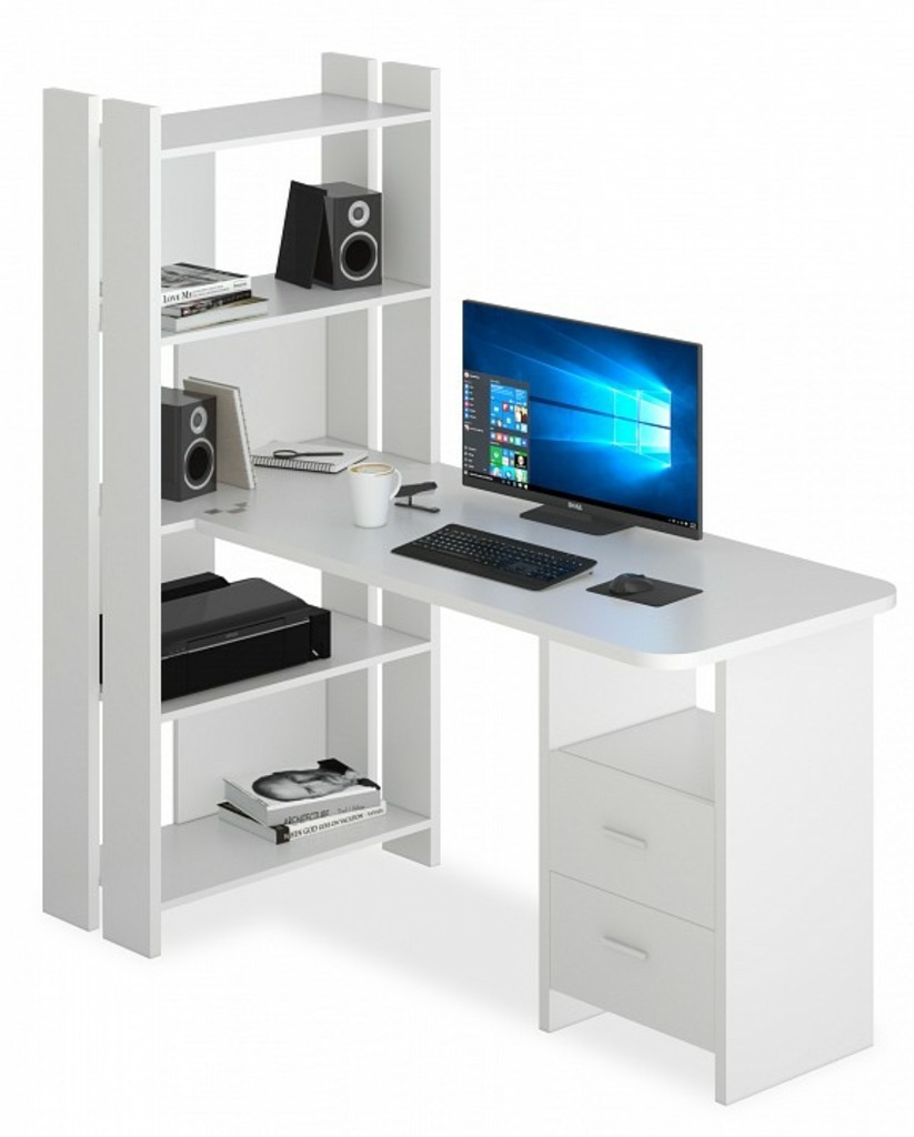 Фото Стол компьютерный Домино Lite СТЛ-ОВ+С120Р MER_STL-OV-S120RPryam_BE - интернет-магазин МегаТерем в Москве