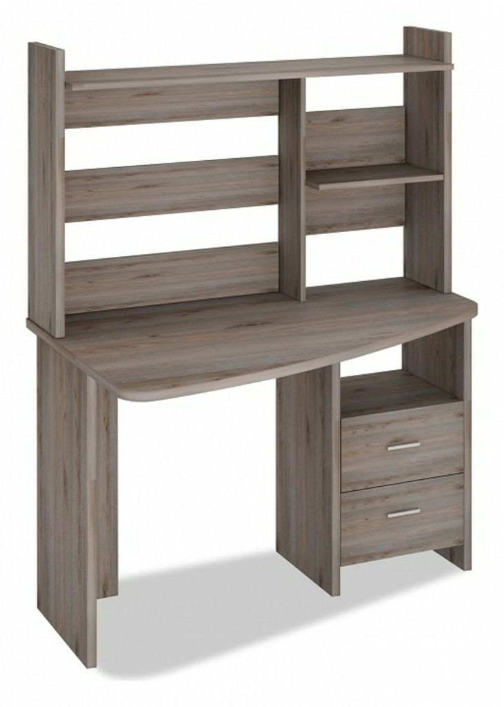 Фото Стол компьютерный Домино Лайт СКЛ-Крл 120+НКЛ-120 MER_SKL-Krl120_NKL-120_N_LEV - интернет-магазин МегаТерем в Москве