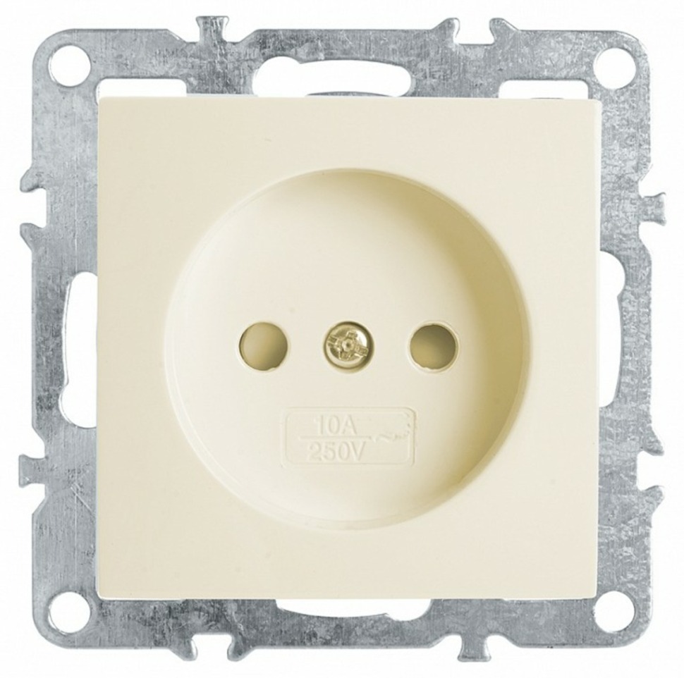 Фото Розетка без заземления и со шторками, без рамки Stekker PST00-9109 39327 FE_39327 - интернет-магазин МегаТерем в Москве