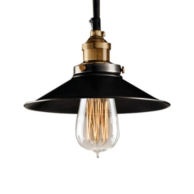 Люстра Филамент Сингл DTL9120, металл, Gold, black finish, RESTORATION HARDWARE