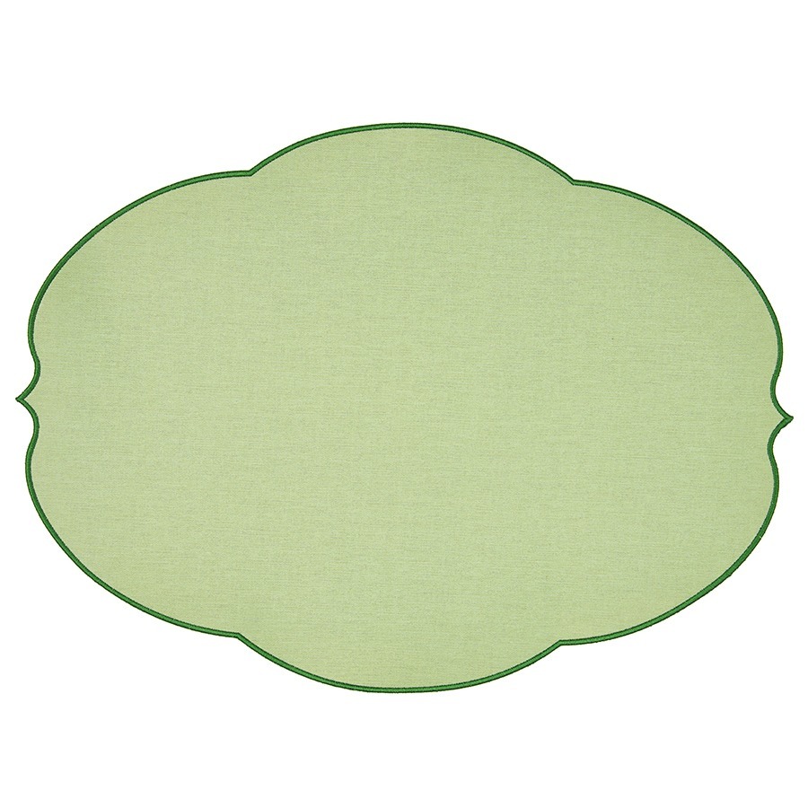 Фото Салфетка подстановочная овальная flowers, 48,8х36 см, зеленая (79121) - интернет-магазин МегаТерем в Москве