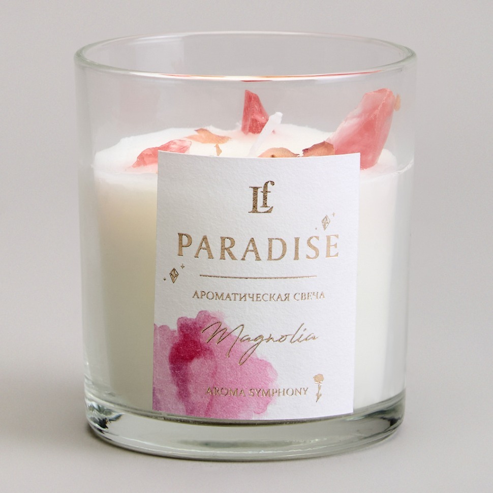 Фото Свеча ароматизированная в стакане paradise magnolia 8*9 см мал.= 9шт. Lefard (605-105) - интернет-магазин МегаТерем в Москве