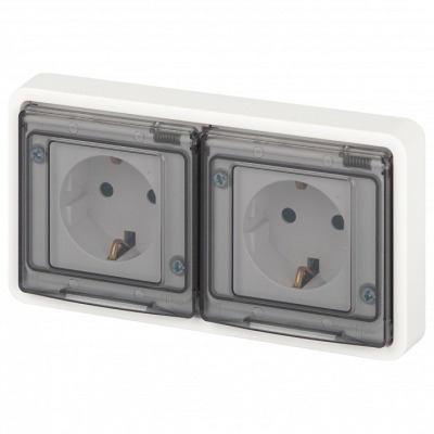 Розетка с заземлением с крышкой Эра Эра Эксперт 11-2523-01 ER_B0063276