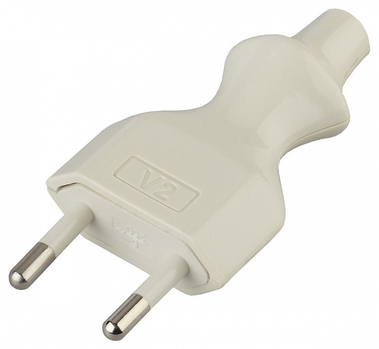 Фото Вилка прямая без заземления Эра  V2 ER_B0019184 - интернет-магазин МегаТерем в Москве