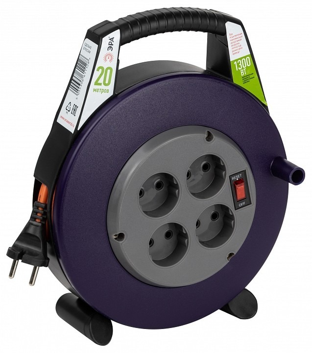 Фото Удлинитель с выключателем Эра  BPx-4-2x0,75-20m ER_B0052924 - интернет-магазин МегаТерем в Москве